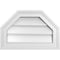 Ekena Millwork Octagonal Top Surface Mount PVC Gable Vent w/ 2"W x 1-1/2"P Brickmould Frame, 18"W x 12"H GVPOT18X1202SN - alternate 1